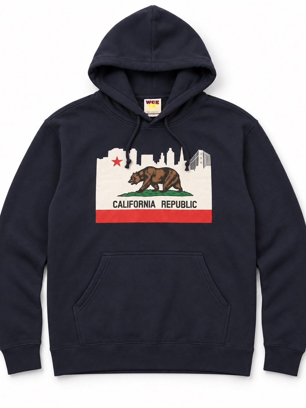 California Republic Navy Hoodie - Men’s Pullover Sweatshirt
